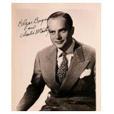Ventriloquist Edgar Bergen signed portrait photo