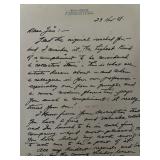 Artist Wally Bishop handwritten signed letter