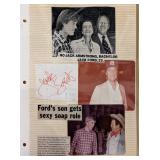 Jack Ford Photo Album Page with signature cut