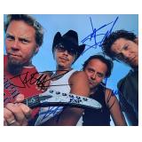 Metallica band signed photo