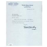 Vice President Hubert Humphrey Signed Typed...