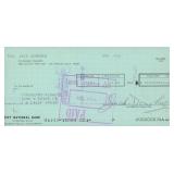Jack Donohue signed check