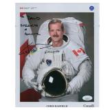 Astronaut Chris Hadfield signed photo. JSA...