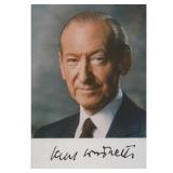 Kurt Waldheim Signed Photo JSA