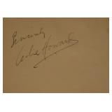 Gone With The Wind Leslie Howard signature slip