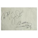 Hockey Stars Brett Hull & Bobby Hull signature...
