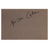 George M. Cohan signature slip