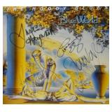 Moody Blues Blue World band signed 45 record...