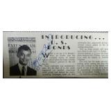 Gary US Bonds autographed small magazine photo