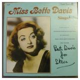 Betty Davis Miss Bette Davis Sings signed album