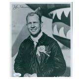 WWII Ace John R Alison Signed Photo JSA