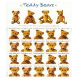 Teddy Bears stamp sheet 20 x 37 cent stamps