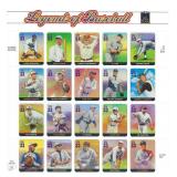 Legends of Baseball stamp sheet 20 x 33 cent...