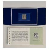 Franklin Mint Sterling Silver 1851 Canada Stamp...