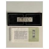 Franklin Mint Sterling Silver 1843 Brazil Stamp...