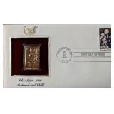 Christmas 1980 Madonna and Child Gold Stamp...