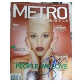 Gwen Stefani signed Metro Magazine cover