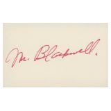 Mr. Blackwell signature cut