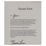 Law And Order SVU Tamara Tunie signed letter