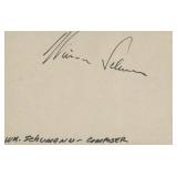 Composer William Schumann signature cut