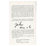 Col. James Irwin signed event flyer