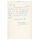 Romance Novelist Faith Baldwin handwritten...