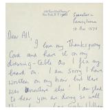 Emlyn Williams hand written signed letter