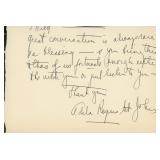 Adela Rogers St. Johns signed note