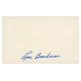 Lou Boudreau original signature