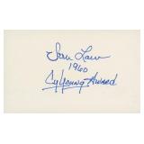 Vern Law original signature