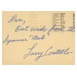Larry Costello original signature cut