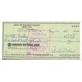 Lights Out Arch Oboler  signed check