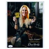 The Runaways Lita Ford Signed Cardstock Promo...