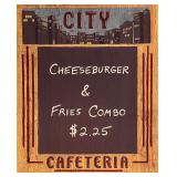 Vintage City Cafe Menu Art Print