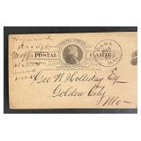 United States 1889 post card