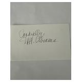 WH Abrams original signature