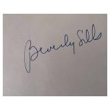 Actress Beverly Sills autograph