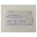 Nasa Astronaut Bill Ready Signed Note