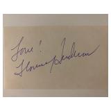 The Brady Bunch Florence Henderson signature cut