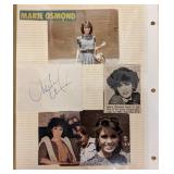 Marie Osmond Original Photo Album Page and...