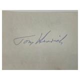 Tommy Henrich original signature cut