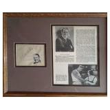 Victor McLaglen framed autograph and book page