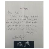 Alice Ripley Signed Note