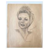 Linda Darnell Original Art by Grace Almoney