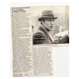Richard Chamberlain signed newspaper clipping