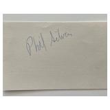 Phil Silvers original signature cut