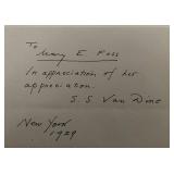 1929 S. Critic S. Van Dine aka Willard...