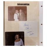 Susan Anton Original Photo Album Page and...