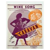 Loretta Young signed song book