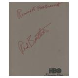 Red Buttons signed "Reunion at Fairborough" script